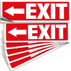 iSYFIX Exit Signs Stickers 6 Pack 12x4 Inch by iSYFIXPREMIUMSIGNS