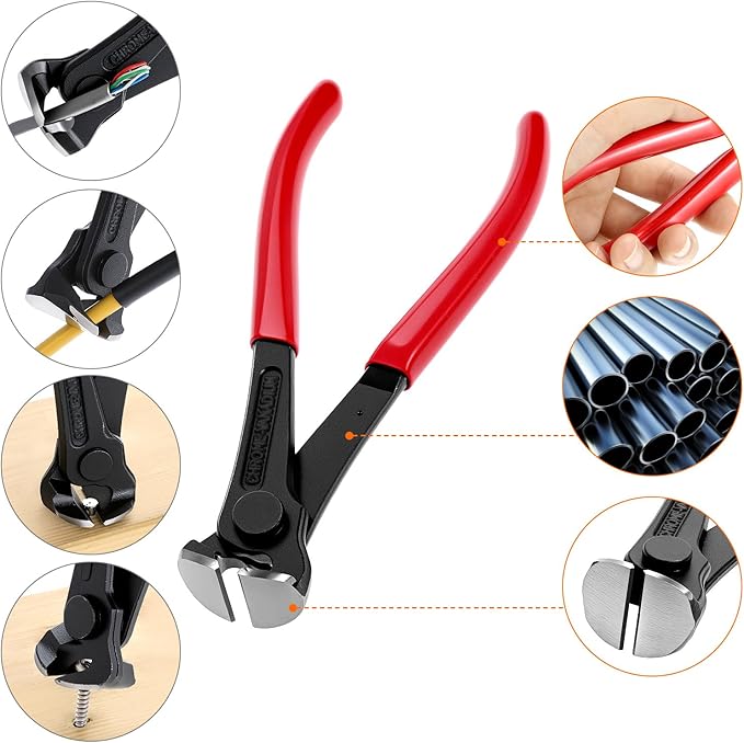 QWORK 4 Pcs Staple Remover Tool and Nail Puller Set, End Cutting Plier - Image 3