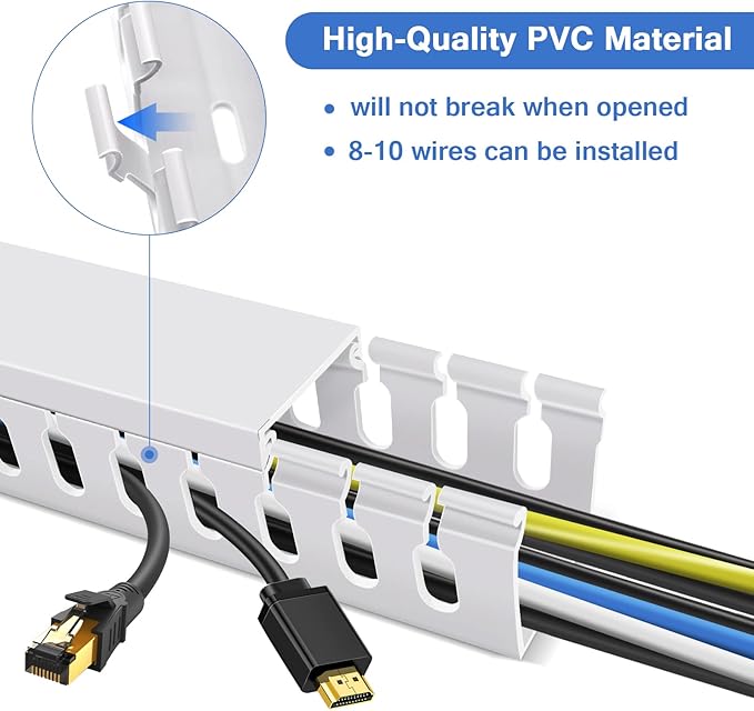 Cable Duct Management Raceway Kit, 62.8" Server Rack Cable Management, Cable - Image 4