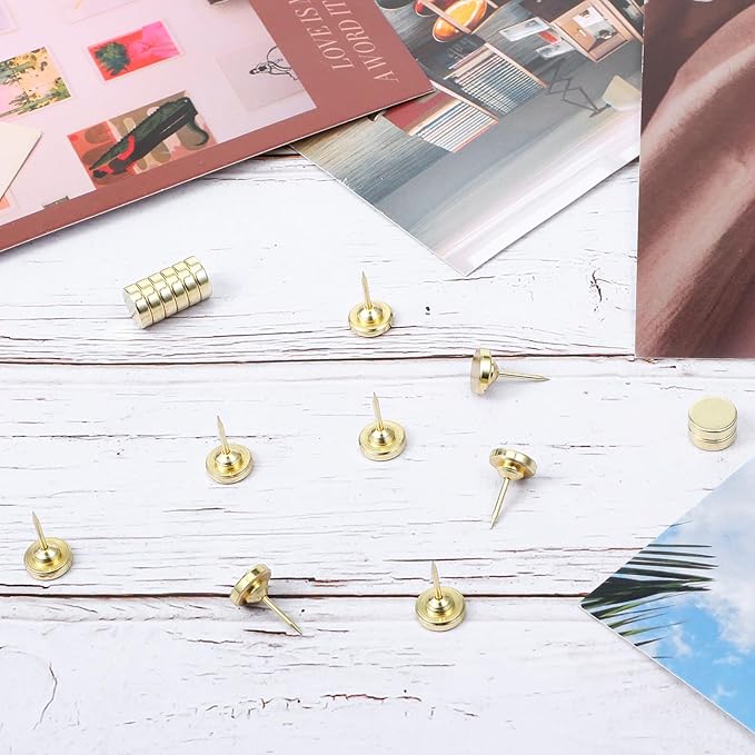 50 Set Magnetic Push Pins, Flat Push Pin, Magnetic Thumb Tacks - Image 6