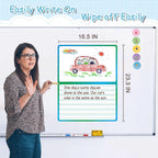 3+50PCS,Magnetic Lined Paper for Whiteboard 23.3x16.5in, Giant Notebook Paper for Classroom Draw Write Dry Erase Handwriting Chart Kids for Teachers (Note+Ten),Ten Math 16.5x11.7in