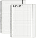 120 GSM Thick Paper Graph Spiral Notebooks 8.5" × 11" by WRENBENNOTEBOOK