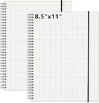 120 GSM Thick Paper Graph Spiral Notebooks 8.5" × 11" by WRENBENNOTEBOOK