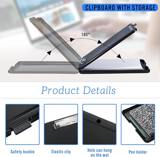Ireer 12 Pcs Plastic Clipboard - Image 3