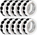 Perco Black 1-Inch Perforated Circle Dot Sticker Labels — 10 Rolls, 000 Round by Perco