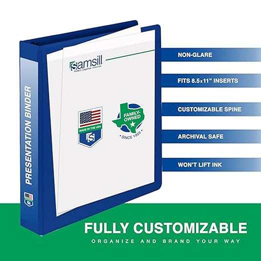Samsill 2 Inch 3 Ring Binders, Made in USA, Economy Round Ring, 425 Sheet - Image 2
