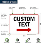 Custom Arrow, Custom Directional Sign, Right Arrow, 7x10 Inches, Rust Free .040 - Image 6