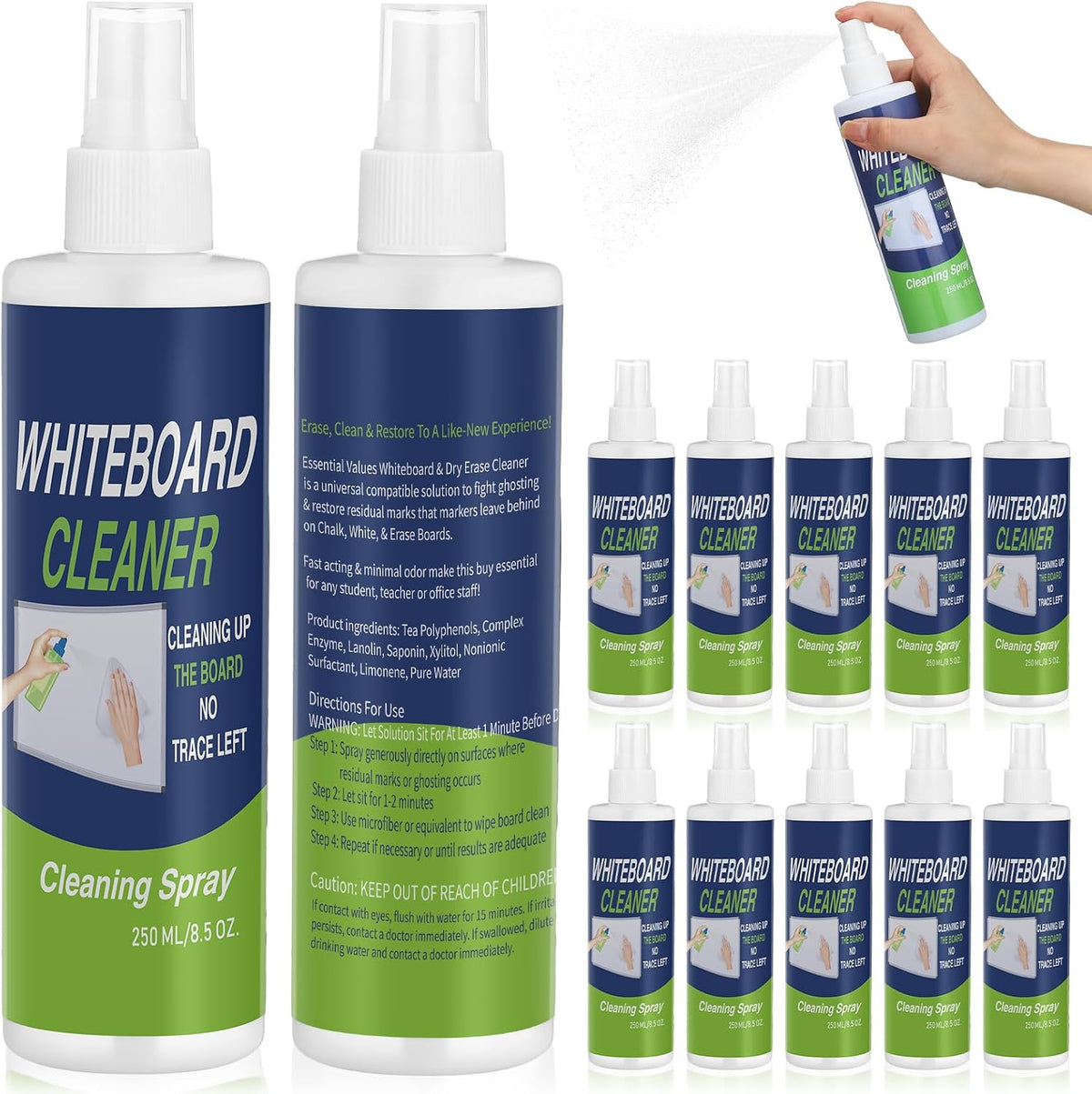 Swiffen 12 Pack Whiteboard Cleaner Spray Bottle 8.5oz Dry Erase Board Surface