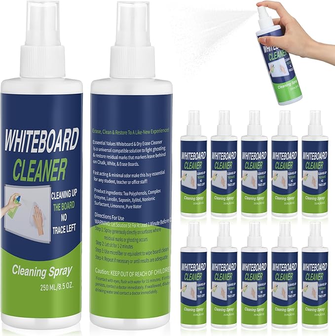Swiffen 12 Pack Whiteboard Cleaner Spray Bottle 8.5oz Dry Erase Board Surface by Swiffen