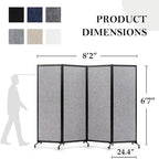 Upgrade Version Room Partition and Divider, Freestanding Rolling Dividers - Image 2