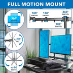 Mount-It! Standing Desk Converter Height Adjustable 47" Extra Large Wide Stand - Image 9