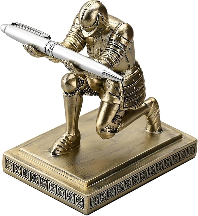 Amoysanli Knight Pen Holder Desk Organizers and Accessories Desk Decor Resin by Amoysanli