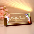 Desk Name Plate Personalized, Custom Office Light Up Name Plate by Ueedklaayy