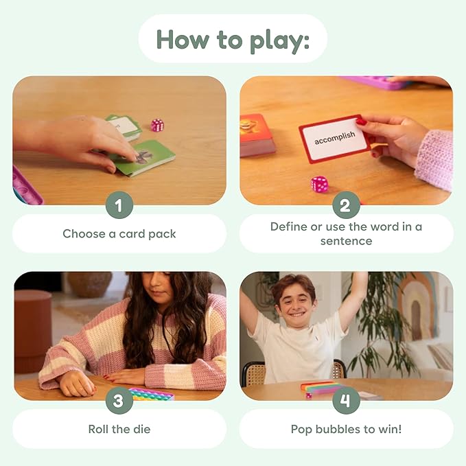 THE FIDGET GAME Vocabulary Words, Flash Card Game, Grade 4-6, Ages 9-12 - Image 4