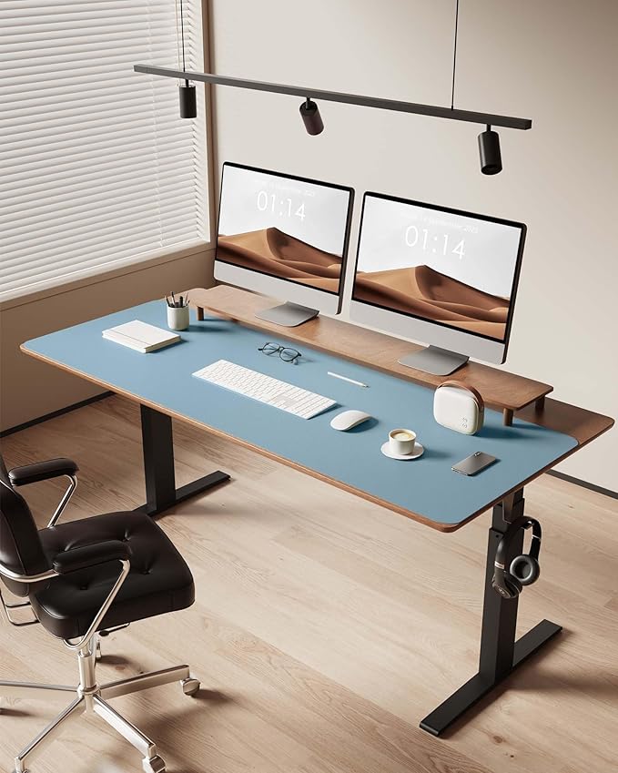 YSAGi Leather Desk Protector, Office Mat, Large Mouse Mat, Non-Slip PU Leather - Image 3