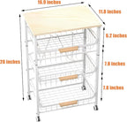 NiuYichee 4-Layer Fruit Basket Kitchen Food Storage Organizer and Storage Rack - Image 4