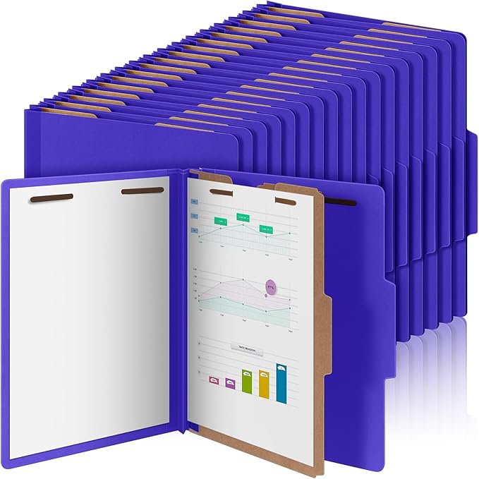 Skyygemm 36 Pcs Classification Folders Letter Size, 1 Divider Pressboard File by Skyygemm
