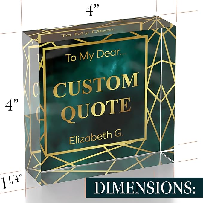 Personalized Gifts, Custom Quote Block Letter Board, Crystal-Clear Acrylic - Image 8