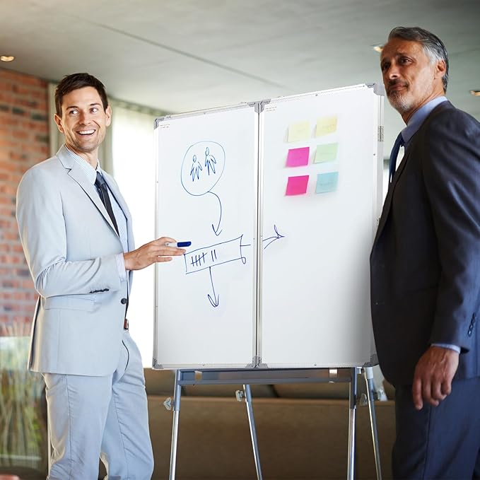 72” x 40” Foldable Whiteboard Dry Erase Board Large Tri Folding Whiteboard - Image 5
