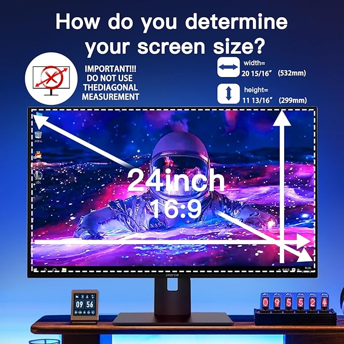 2 Pack Magnetic Hanging Computer Privacy Screen 24 Inch - Image 2