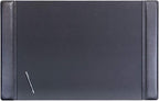 Dacasso Black Leather 38" x 24" Side-Rail Desk Pad by Dacasso