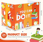 24 Pcs Privacy Boards for Student Desks Bright Colored Classroom Desk Divider - Image 2