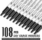 Buecs Black Dry Erase Markers, Chisel tip, Dry-Erase Boards, School Office - Image 2