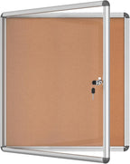 Mifuro 28"x26" Enclosed Bulletin Board, Lockable Weather-Resistant Aluminum by MifuroOfficeProduct