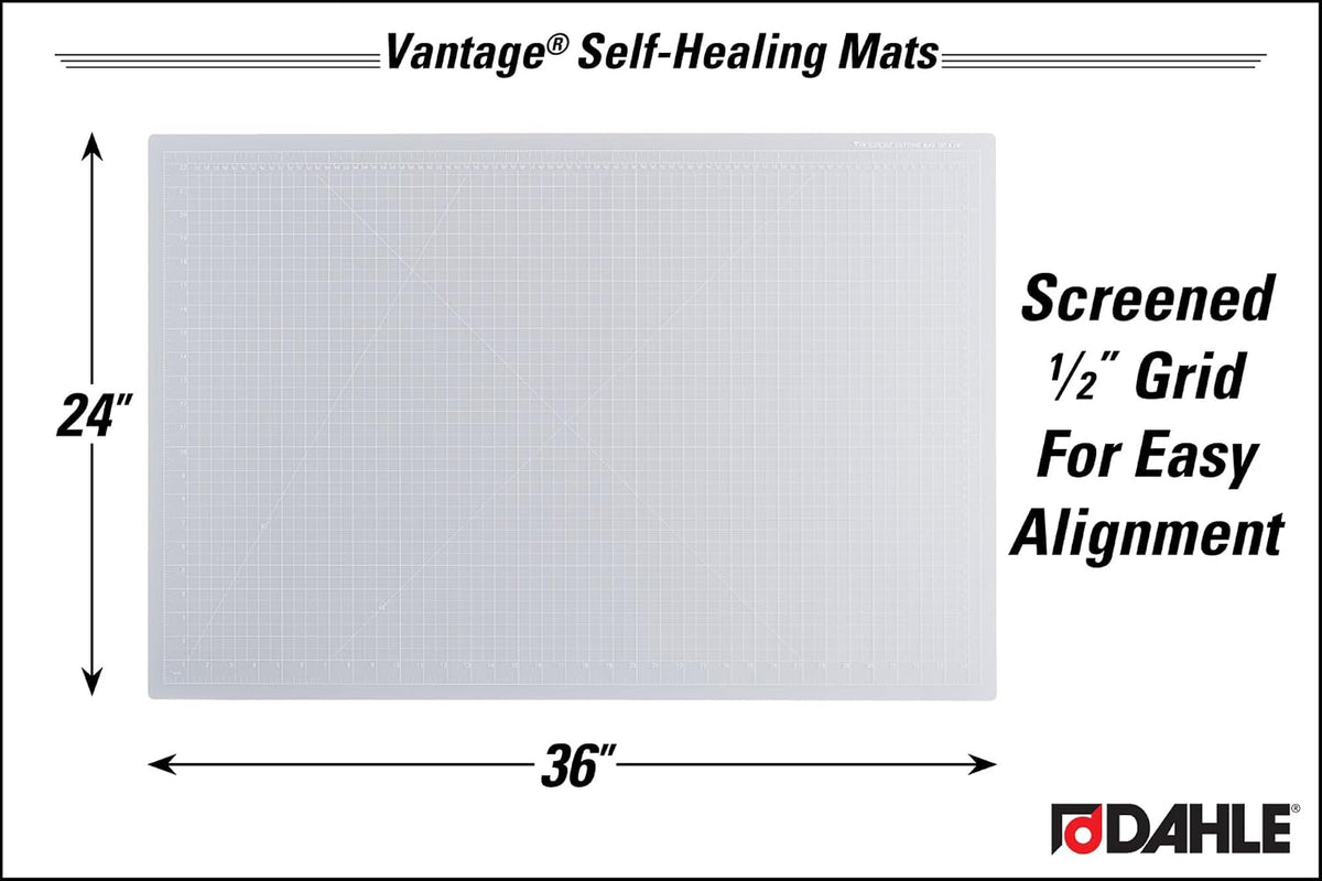 Dahle Vantage 10683 See-Through Premium Self-Healing Cutting Mat, 24"x36...