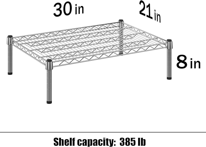 Regal Altair 21" Deep x 30" Wide x 8" Height Wire Shelving Kit | 1-Tier | NSF - Image 3