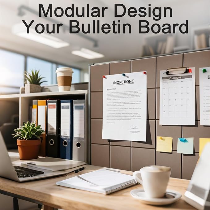 12-Pack Large Felt Bulletin Board 48" x 36" Cork Board Alternative, - Image 5