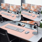 Blossoms Pink Desk Mat, Waterproof Non-Slip Leather Desk Pad, Large Mouse Pad - Image 7
