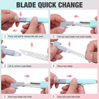 WORKPRO Premium Utility Knife Retractable Snap-off blade, Gift - Image 5