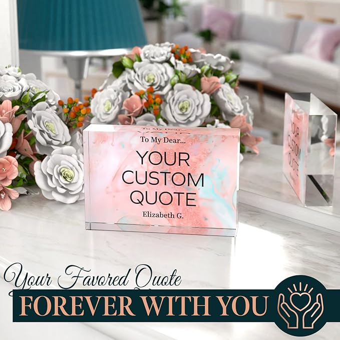 Personalized Gifts, Custom Quote Block Letter Board, Crystal-Clear Acrylic - Image 6