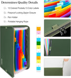 ENGPOW 13 Pocket Expanding File Folder, Fireproof Accordion File Folder - Image 4