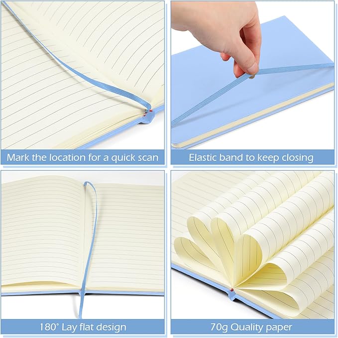 Honoson 20 Pack Lined Journal Notebooks A5 Hardcover Executive Notebook 5.5" x - Image 3
