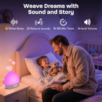 wake up light sunrise alarm clock, white noise, side view