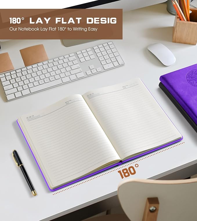 Biuwory Lined Journal Notebook for Women Men, 256 Pages B5 Large Hardcover - Image 6
