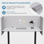 MORDEER 47.2 Inch Desk Divider Panels Set, Acoustic Divider Panel - Image 4