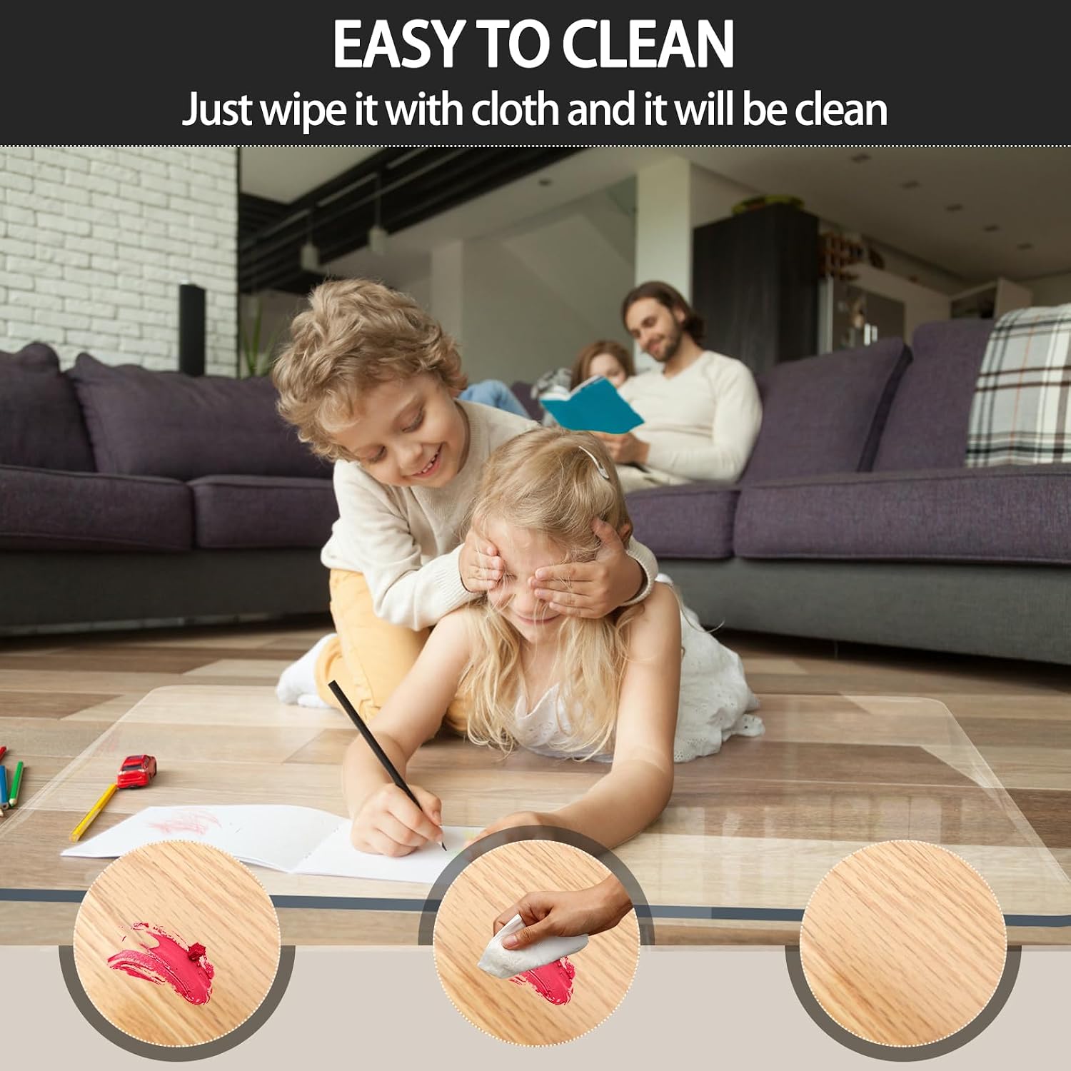 32"x48" Heavy Duty Clear Office Chair Mat for Carpet | Chair Mat Under Computer Desk Floor Mat Protector for Carpeted Floors, Can be Used on Carpet or Hard Floor