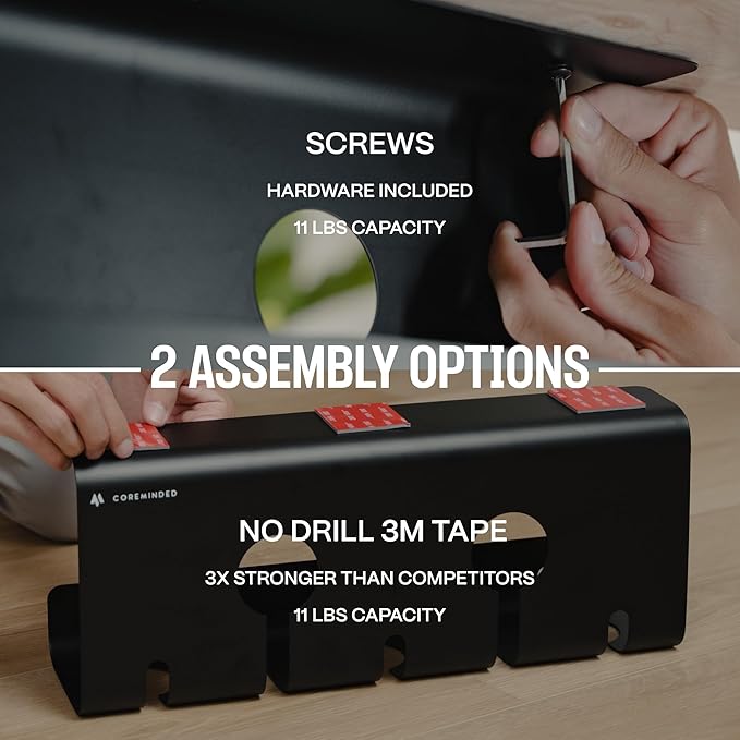 No-Drill Under Desk Cable Management Tray - Image 3