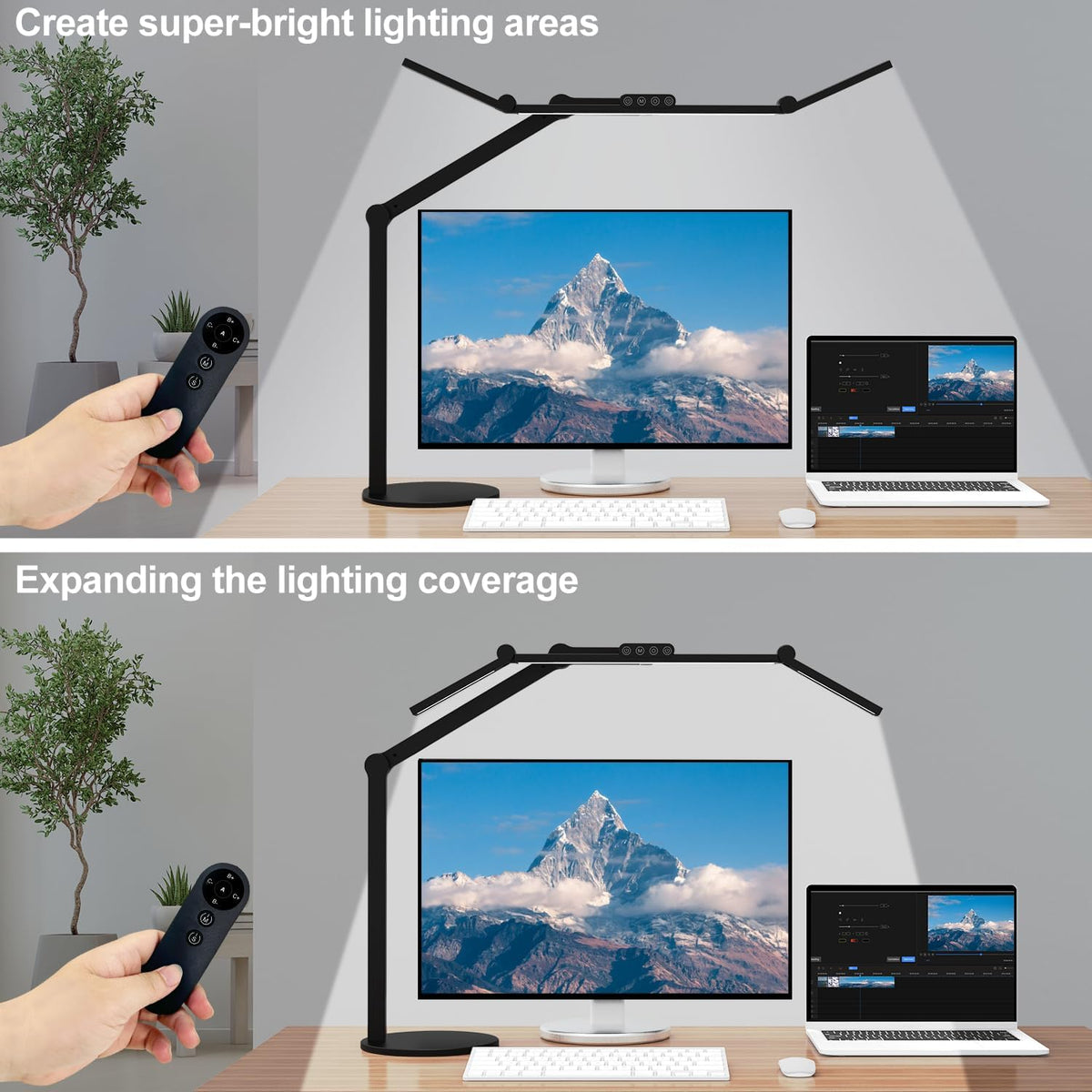Micomlan Architect Desk Lamp with Remote Control, Adjustable Led Desk Light f...