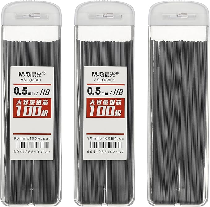 PATIKIL 300Pcs HB Mechanical Pencil Lead, 0.5mm Black Lead Refill Break by PATIKIL