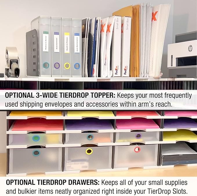 Ultimate Office TierDrop™ 40-Slot, 47 ½"w Literature, Mail and Classroom Sorter - Image 6