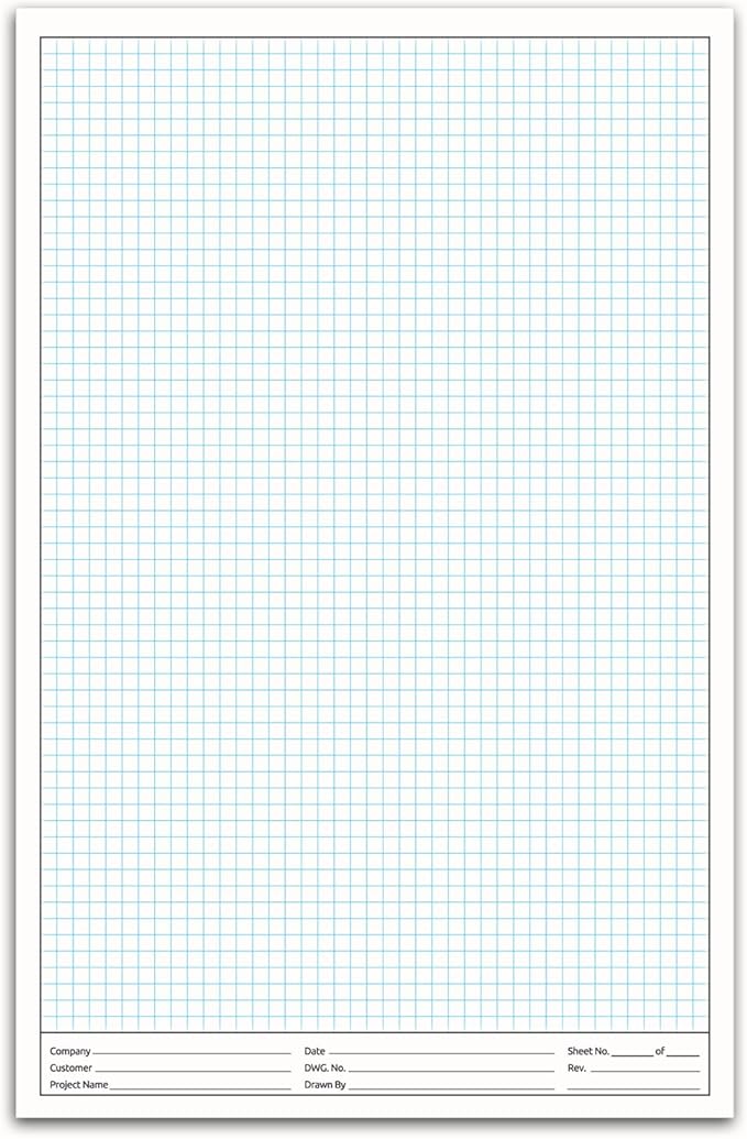 11x17" Graph Paper Pad, for Blueprint Drawings, Engineering & Planning - Image 2
