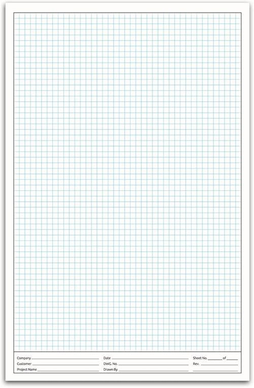 11x17" Graph Paper Pad, for Blueprint Drawings, Engineering & Planning - Image 2