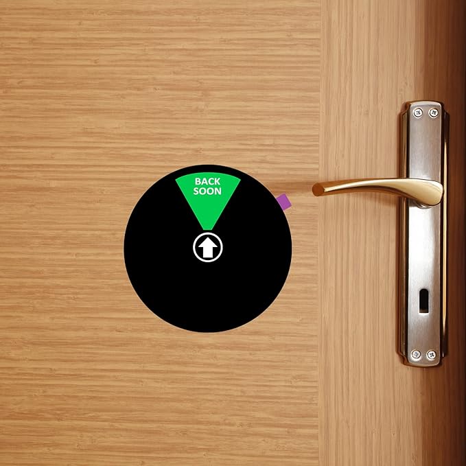 Office Door Sign, 6 Inch, Do Not Disturb, Come in Welcome, Back Soon, in A - Image 7