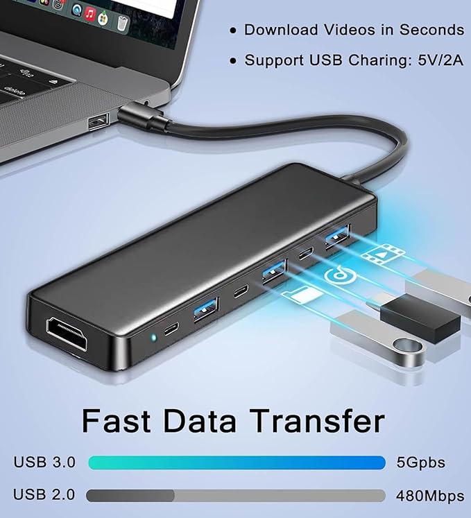 VIENON USB 3.0 to HDMI Adapter, USB 3.0 Hub - Image 6
