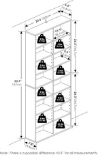 Furinno Jaya DVD Shelf, 16-Shelf Wide CD Rack, Media Shelf - Image 3