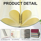 Yahenda Spiral Notebook College Ruled Journals Notebooks Lined 8.3 x 5.5 Inch - Image 3
